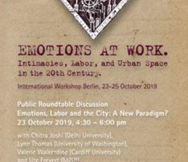 Podiumsdiskussion: Emotions, Labor, and the City: A New Paradigm?